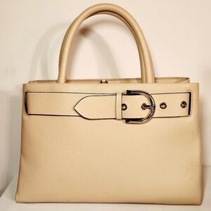 Henri Bendel nude handbag w/ silver hardware